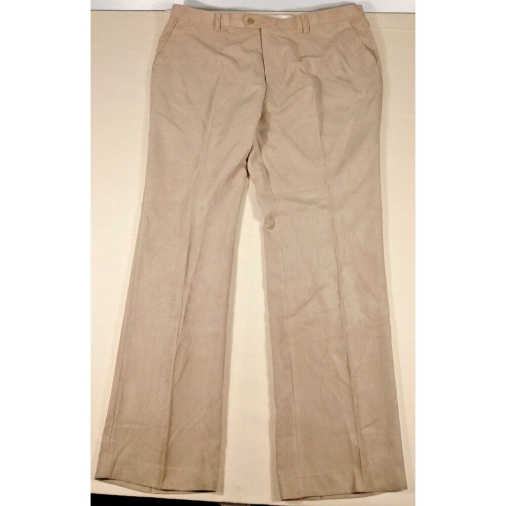 Stacy Adams Metropant Men's Flat-Front Tan Dress Pants/Slacks-SZ 44W-NEW w/tags!